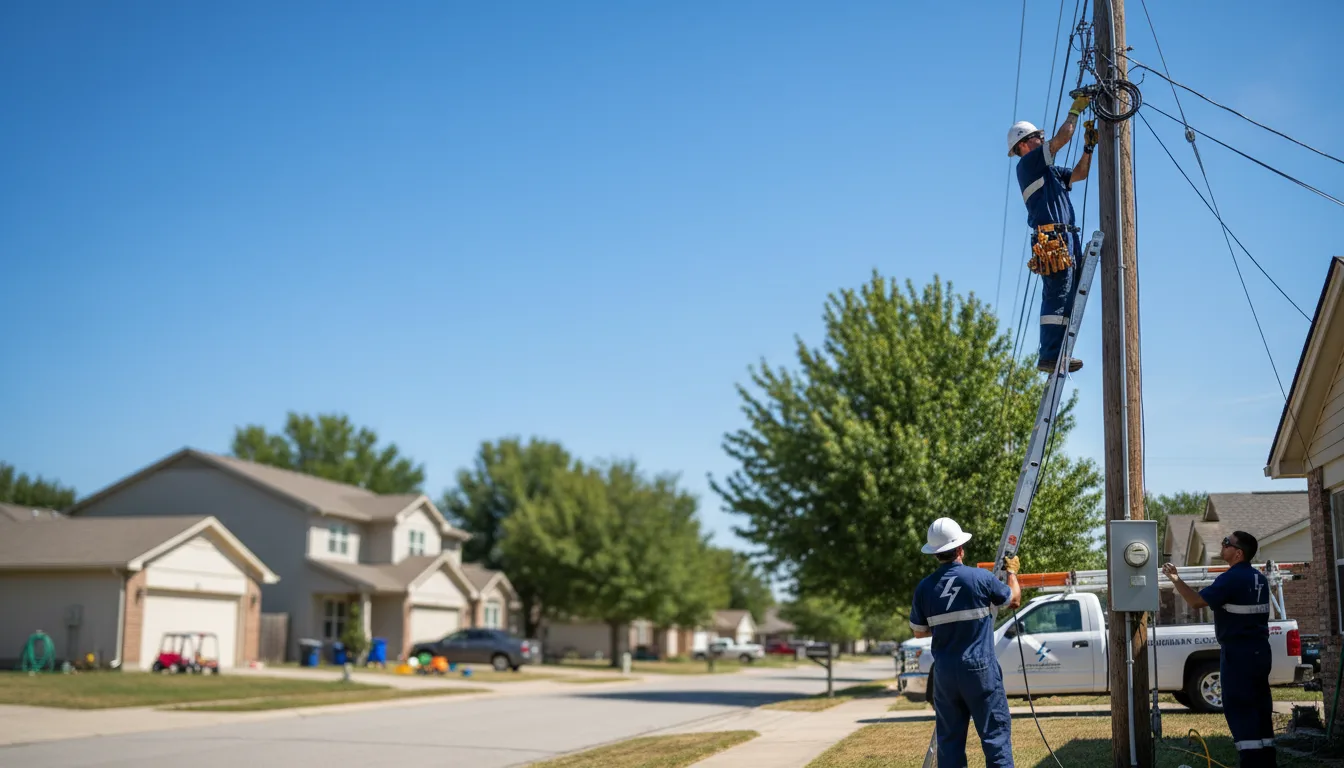 Residential electrician providing installation services in Lenore, WV